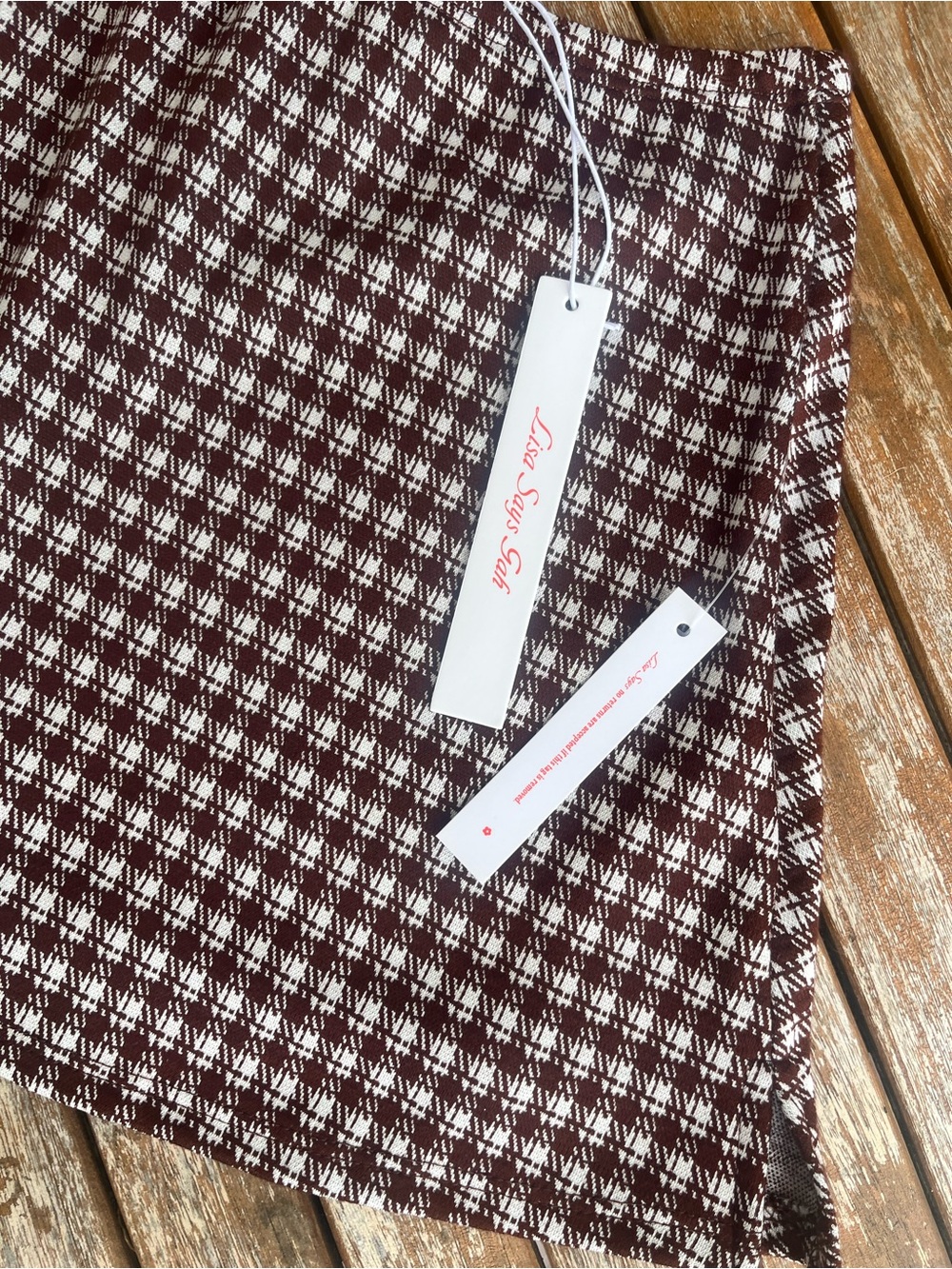 NWT Lisa Says Gah Darcy Skort in cocoa plaid - Picture 4 of 5